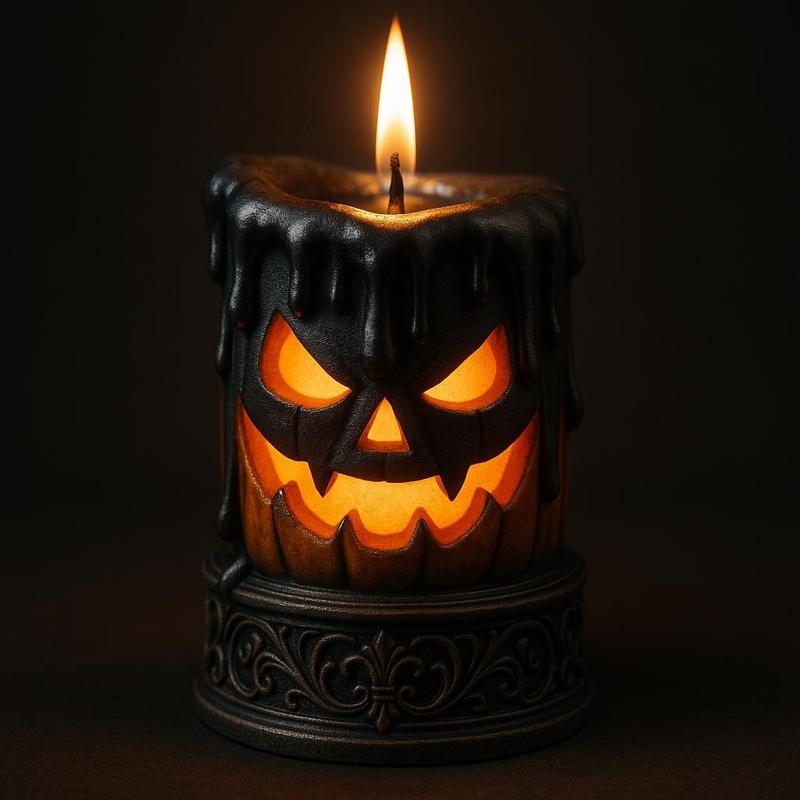 Gothic Pumpkin Candle Holder – 3D Model