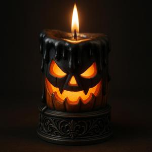 Gothic Pumpkin Candle Holder – 3D Model