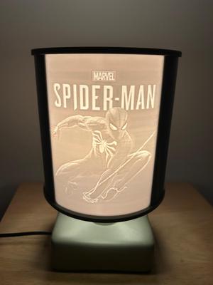 Spiderman Lithophanie + Support Dia 160 E14