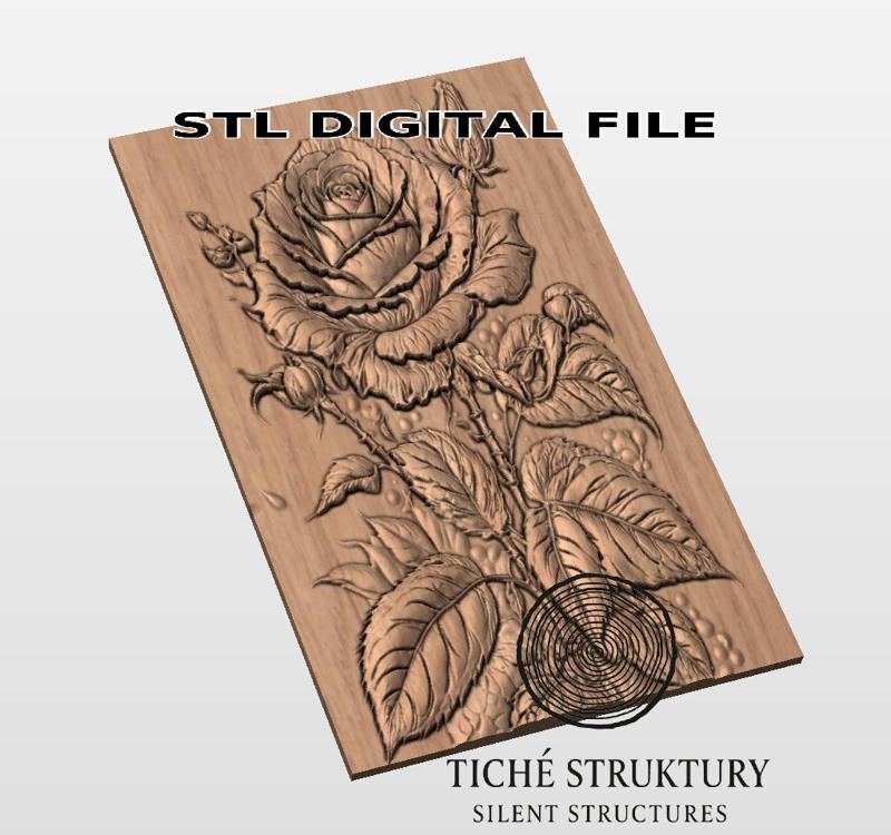 Rose – Decorative Botanical – 3D STL Model