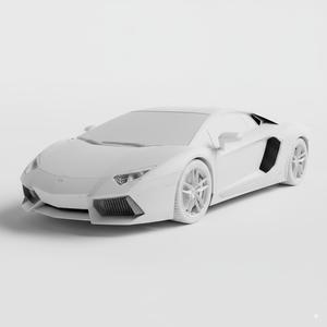Aventador Style Supercar 3D Print Model - High-Detail Exotic Performance Vehicle