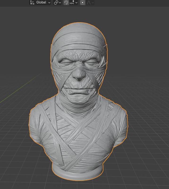 Free Mummy Bust - Wrapped in Ancient Bandages