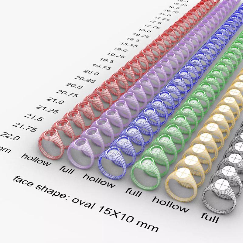 Oval 15x10 mm Signet Rings 174 items