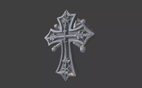 ornate silver cross ring christian jewelry v2