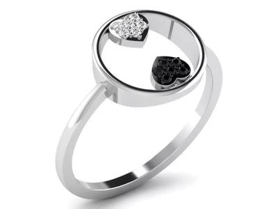 Light Weight White Gold Diamond Ring  -DR-6312