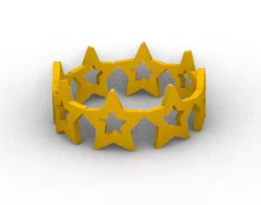 Lady Stars Ring Anillo Dama Estrellas SM