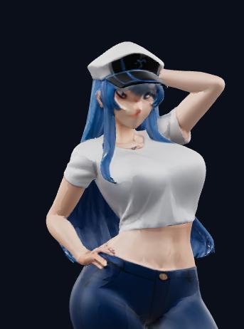 Esdeath Posing and wearing hat - Akame Ga Kill!  figurine