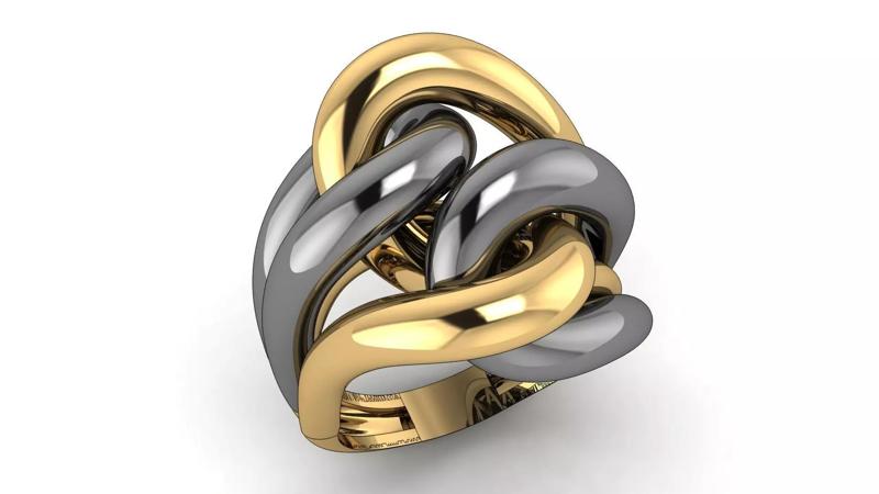 The knot loop ring 009 - ring Size 54