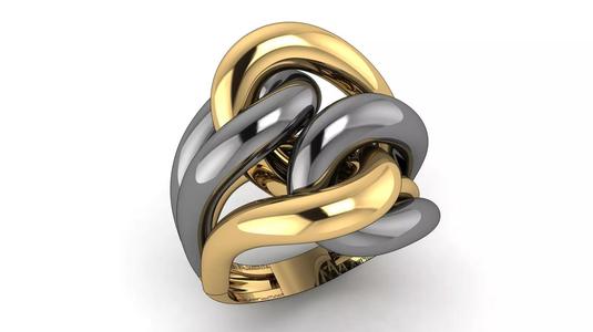 The knot loop ring 009 - ring Size 54