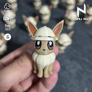 EEVEE SAFARI STL AND 3MF MULTICOLOR PRINT AND PLACE