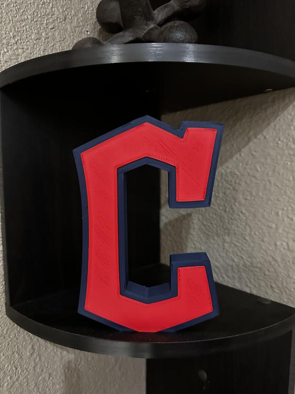 Cleveland Guardians  Logo (2 Color Print with Single Extruder Printer)
