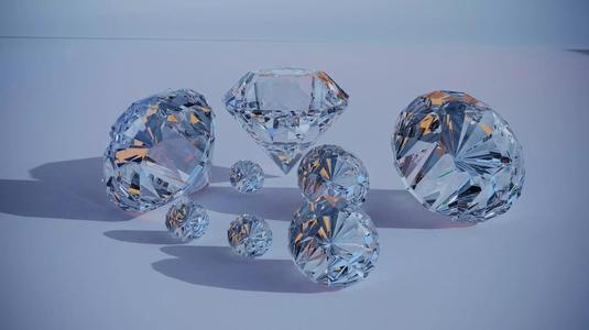 diamond 3D model sparkles in - sparkles