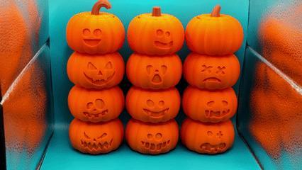 12  Tealight Compatible Halloween Pumpkins