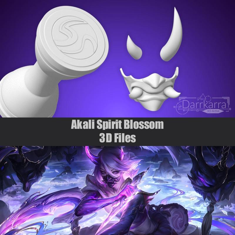 Akali Spirit Blossom Accessories League of Legends STL files