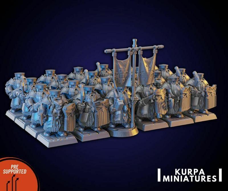 Dwarf Warriors kit Tower Shields