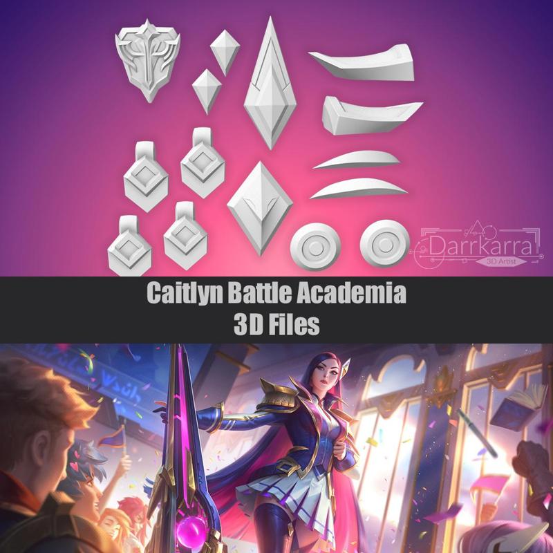 Caitlyn Battle Academia Accessories League of Legends STL files