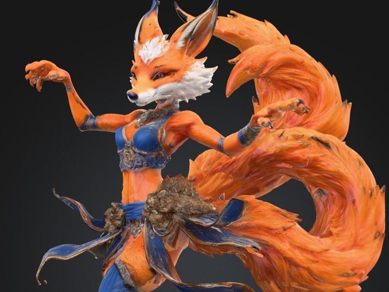 The nine-tailed fox, kitsune