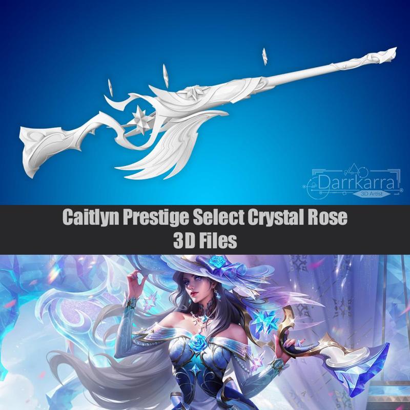 Caitlyn Prestige Select Crystal Rose League of Legends Wild Rift STL file