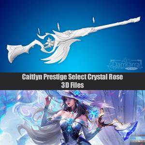 Caitlyn Prestige Select Crystal Rose League of Legends Wild Rift STL file
