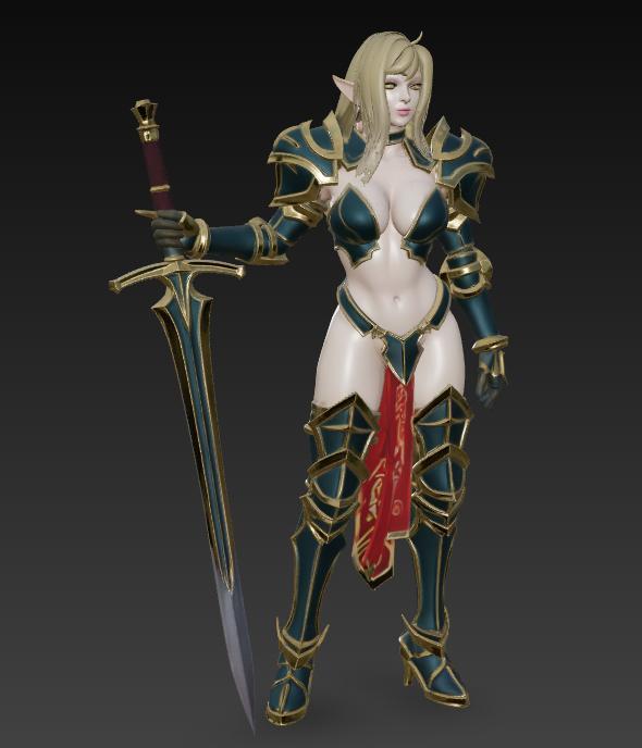 Elf warrior with sword