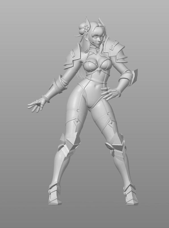 Beautiful Valkyrie Waifu — Amazon Bikini Armor — Hand on hip