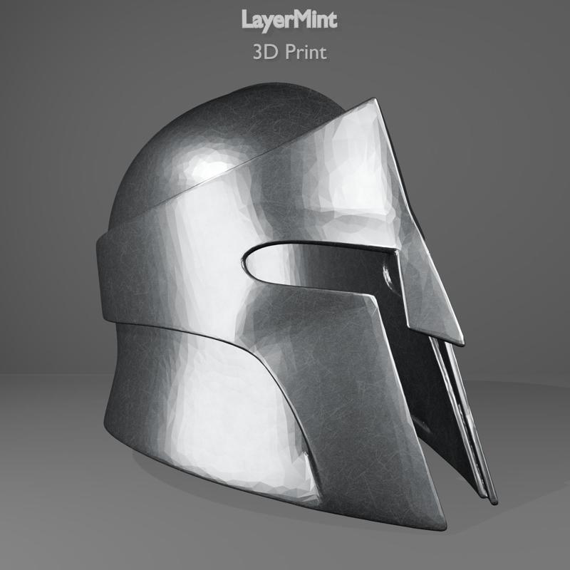 Spartan Warrior Helmet STL | 3D Printable Cosplay Armor Helmet | Ancient Greek Style Digital Download