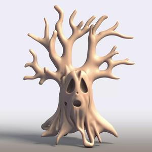 Spooky Haunted Tree Halloween