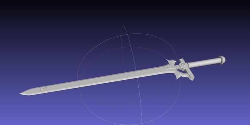 Sword Art Online Elucidator Sword Printable Assembly