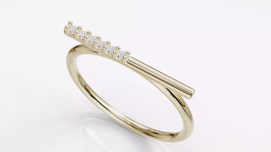 Jewelry Diamond Cuban Ring Model RZ26
