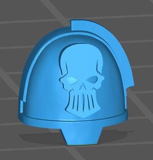 Platinum Skulls shoulder protector