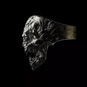 Demon Head Skull Ring STL