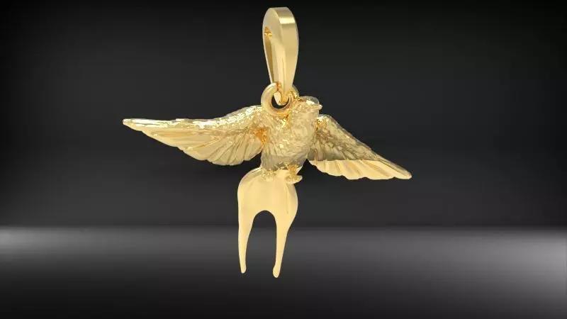 Swallow bird pendant