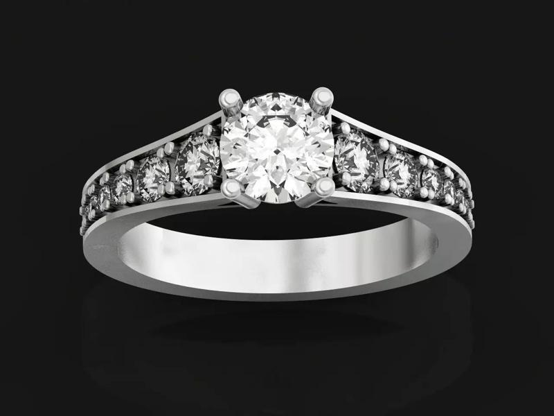 Diamond Engagement Solitaire Ring 1414