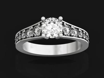 Diamond Engagement Solitaire Ring 1414