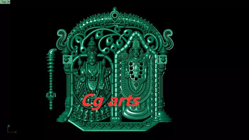 Tirupati Balaji Gold Plated Pendant