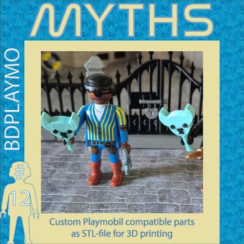 BDPLAYMO MYTHS - WOLF SHAPED ICE CREAM - PLAYMOBIL COMPATIBLE PARTS FOR 3D PRINTING