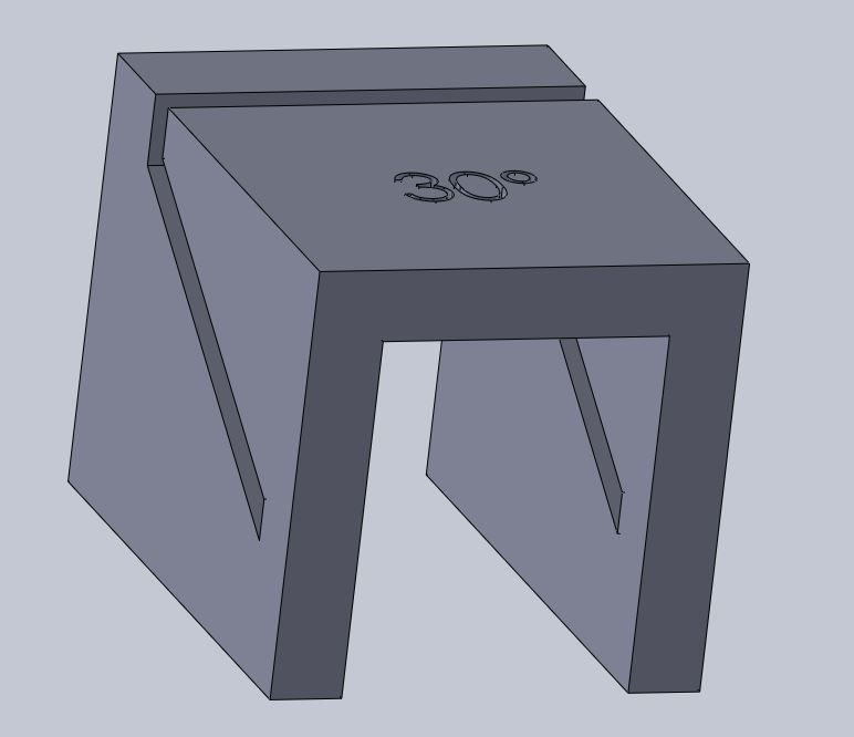 30° marker for pipes or wood.