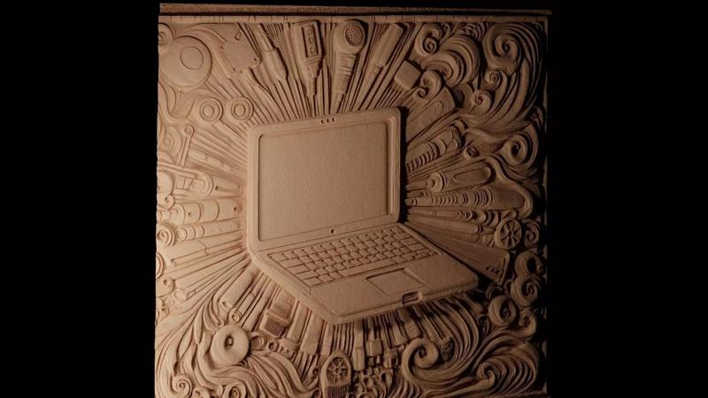 Laptop CNC 3d Print High Relief Sand Casting