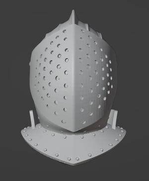 Holes Medieval Helmet | High Detail