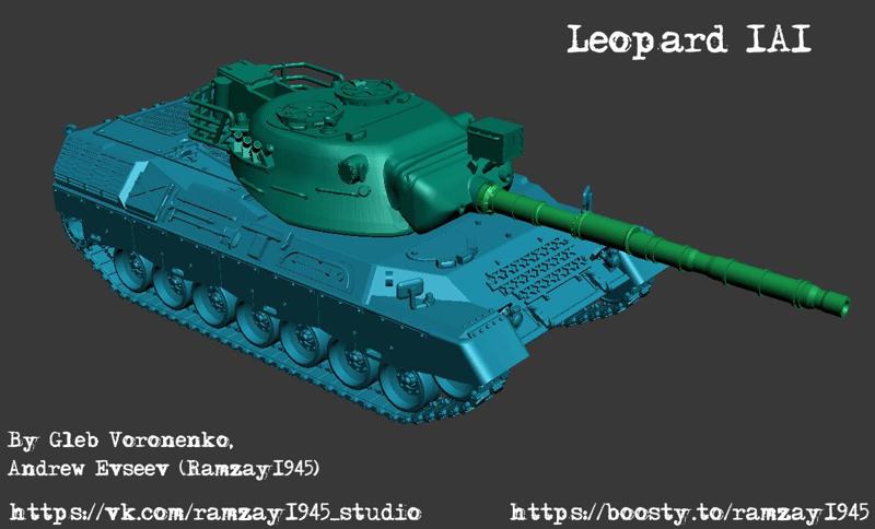 Leopard 1A1 German coldwar MBT 1:100
