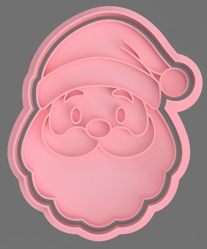 SANTA CLAUS CUTTERS FOR COOKIES AND FONDANT