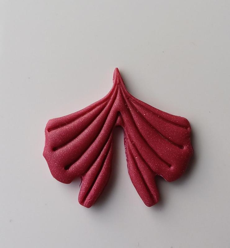 Polymer clay cutter ginkgo leave