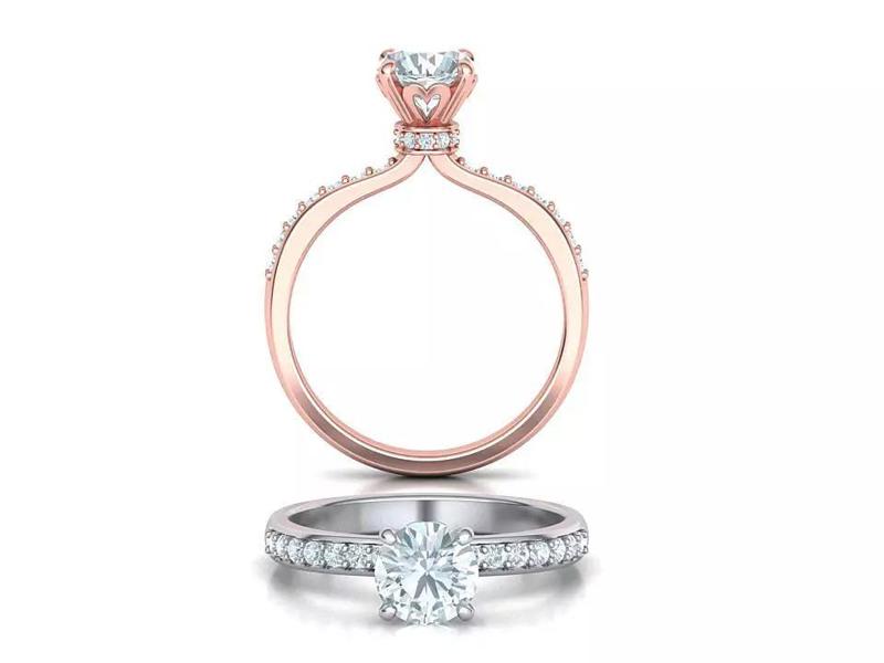 Classic Engagement ring  1CT stone Solitaire ring 3dmodel