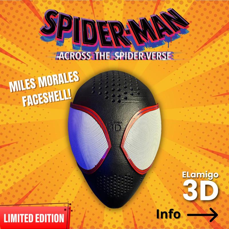 Miles Morales Spiderman FACESHELL (STL files)