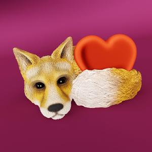 Little fox with heart