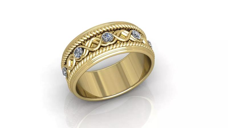 Ring gold and diamond
