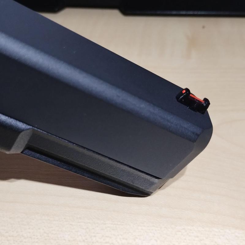 Competition style airsoft glock fiber optic front sight