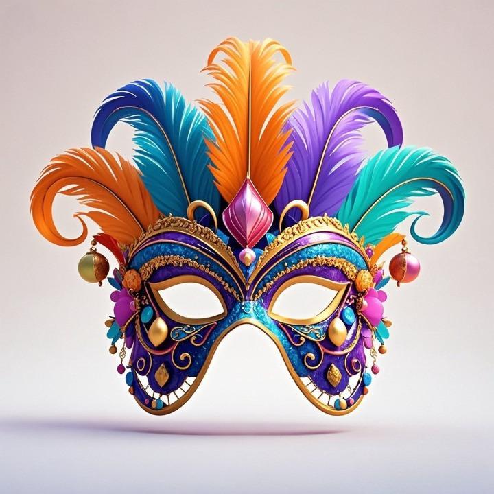 2350 Venetian Carnival Mask Color 3D Model, magic, dragon, serpent, mask, gnome, gorgon, venetian carnival, wild, fox, monster, cat, fair, witch, werewolf, horror, beast, snake, troll, skeleton dance