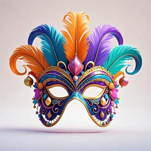 2350 Venetian Carnival Mask Color 3D Model, magic, dragon, serpent, mask, gnome, gorgon, venetian carnival, wild, fox, monster, cat, fair, witch, werewolf, horror, beast, snake, troll, skeleton dance
