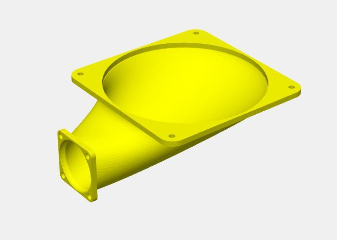 Adapter for fans, coolers, dimensions 40 to 60 - 90 degree